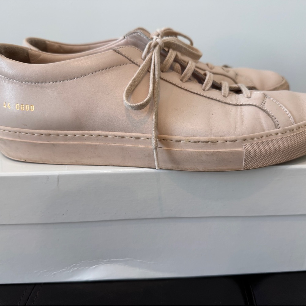 Common Projects Light Beige Lace-Up Sneakers
